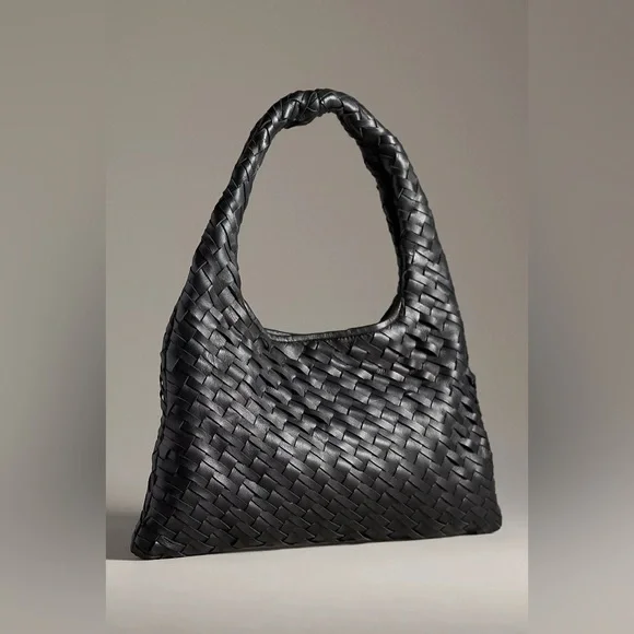 Walter Baker Black Woven Shoulder Bag - Picture 1 of 7